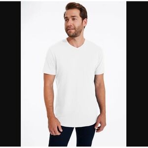 Swet Tailor NEW NWT Mens Medium White Softest V Neck Tee T Shirt Athletic